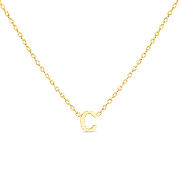 Anne Mini initial pendant Gold - C