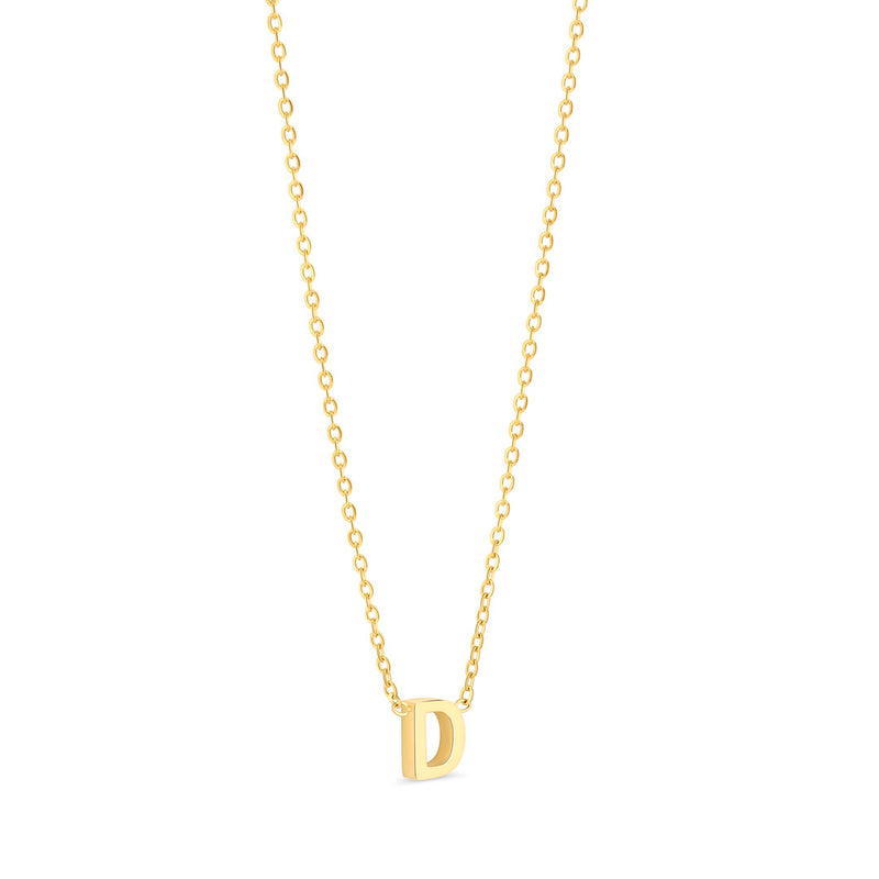 Mary Initial Pendant Gold - D