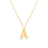 Mary Initial Pendant Gold - A