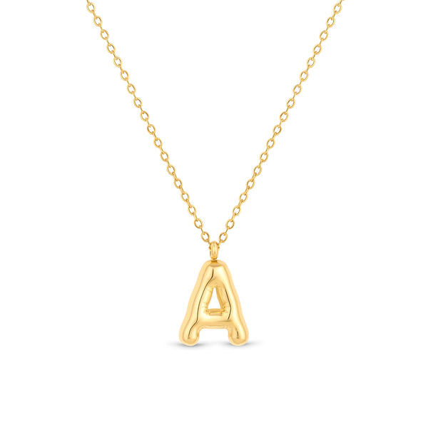 Mary Initial Pendant Gold - A