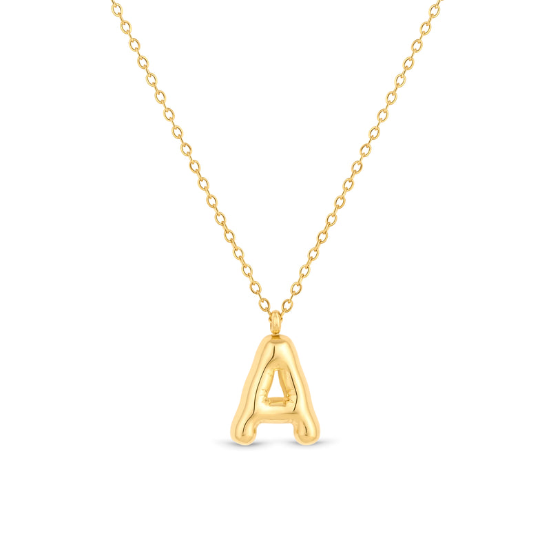 Mary Initial Pendant Gold - A