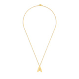 Mary Initial Pendant Gold - A