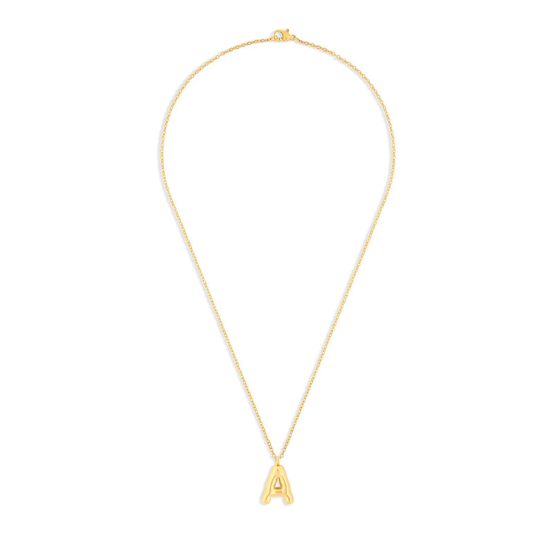 Mary Initial Pendant Gold - A