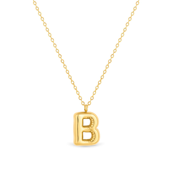 Mary Initial Pendant Gold - B