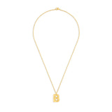 Mary Initial Pendant Gold - B