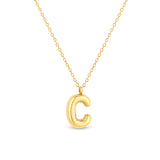 Mary Initial Pendant Gold - C