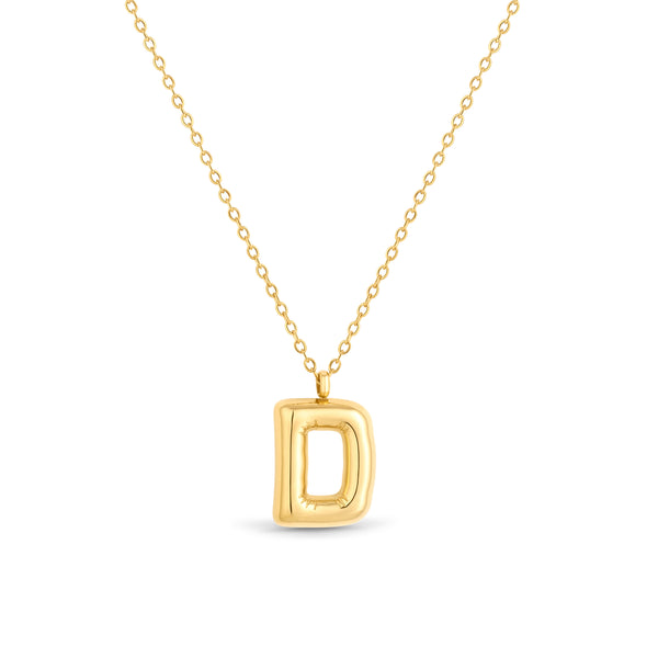 Mary Initial Pendant Gold - D