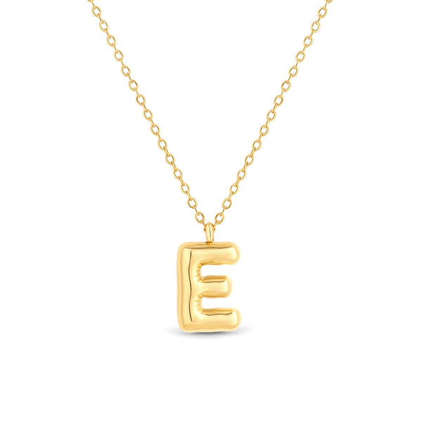 Mary Initial Pendant Gold - E