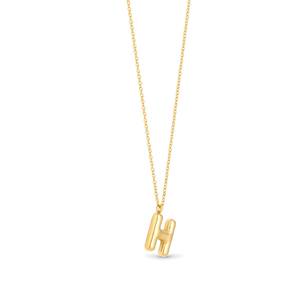 Mary Initial Pendant Gold - H