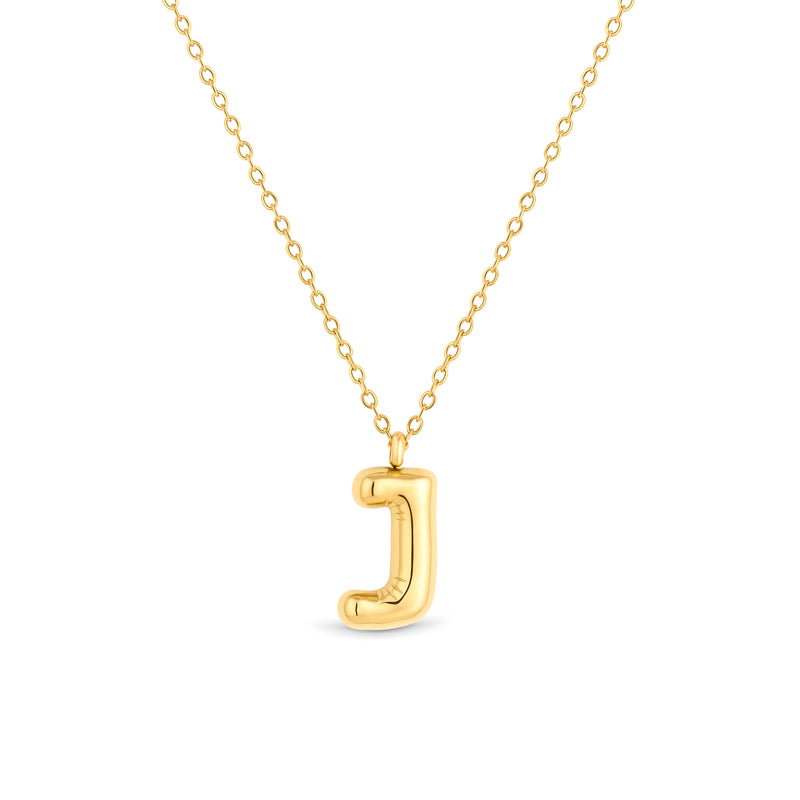 Mary Initial Pendant Gold - J