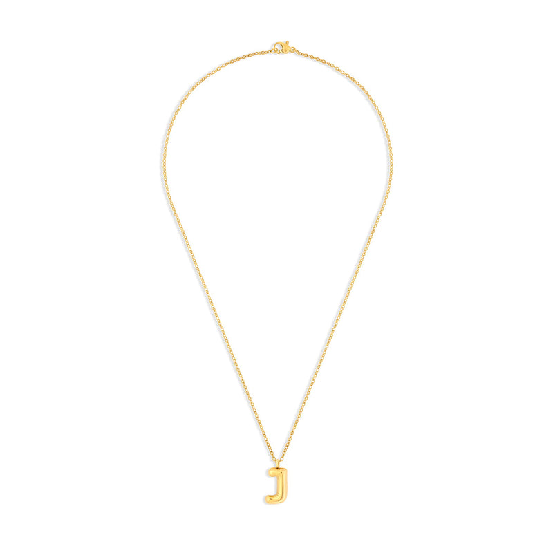 Mary Initial Pendant Gold - J