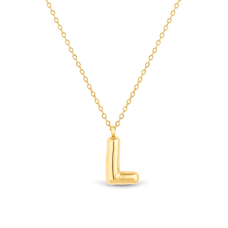 Mary Initial Pendant Gold - L