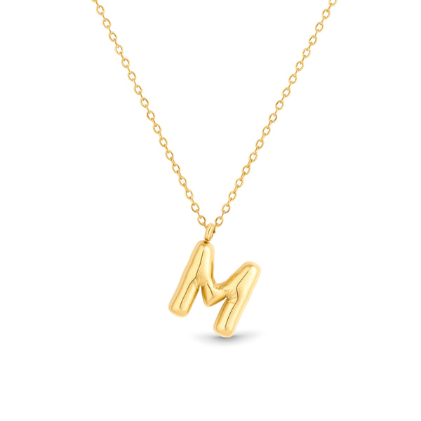 Mary Initial Pendant Gold - M