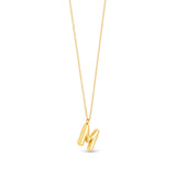 Mary Initial Pendant Gold - M