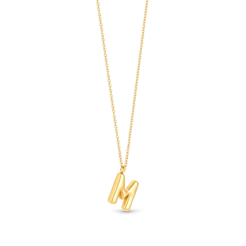 Mary Initial Pendant Gold - M