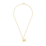 Mary Initial Pendant Gold - M