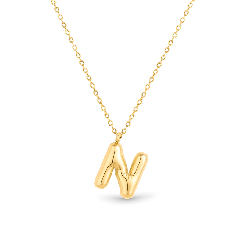 Mary Initial Pendant Gold - N