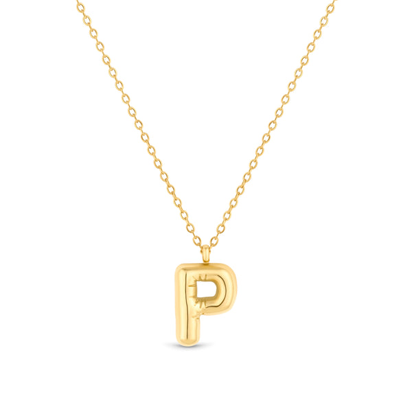 Mary Initial Pendant Gold - P