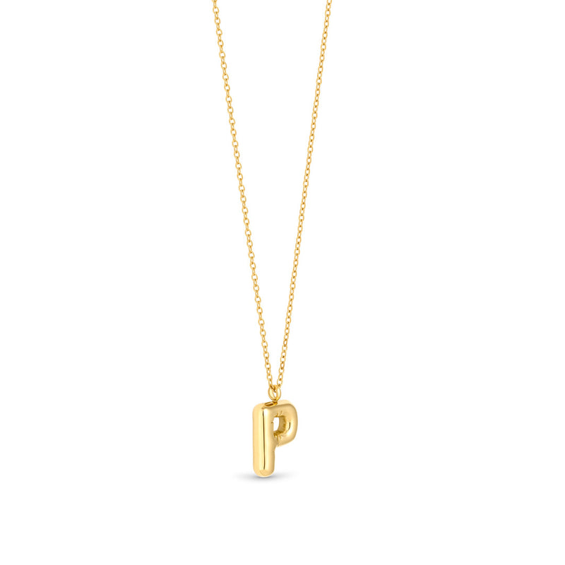 Mary Initial Pendant Gold - P