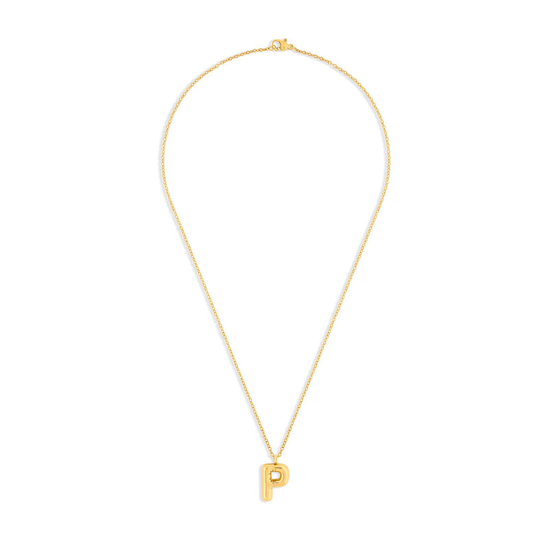 Mary Initial Pendant Gold - P