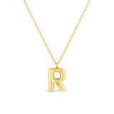 Mary Initial Pendant Gold - R