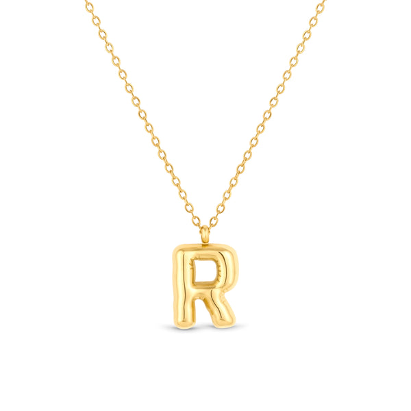 Mary Initial Pendant Gold - R