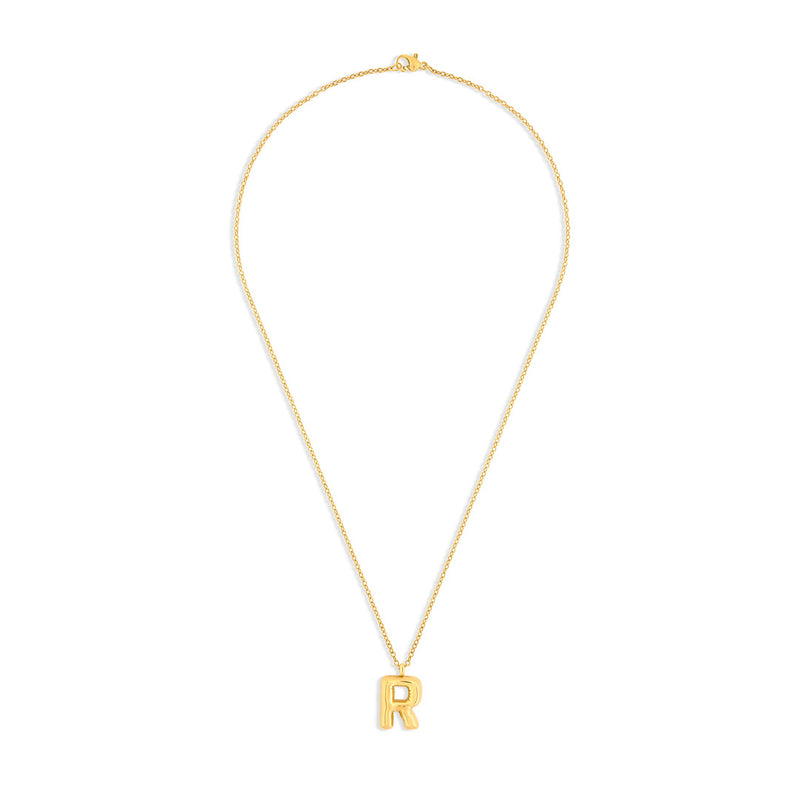 Mary Initial Pendant Gold - R