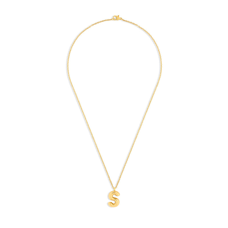 Mary Initial Pendant Gold - S