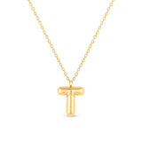 Mary Initial Pendant Gold - T