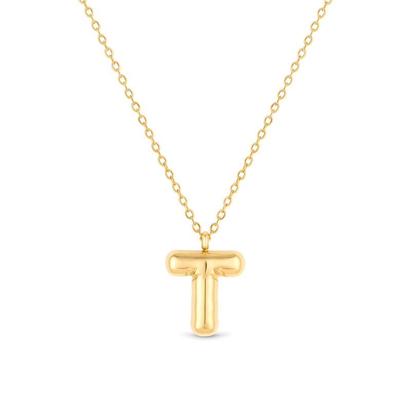 Mary Initial Pendant Gold - T