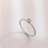 BRAIDED RING - SILVER, SIZE 6